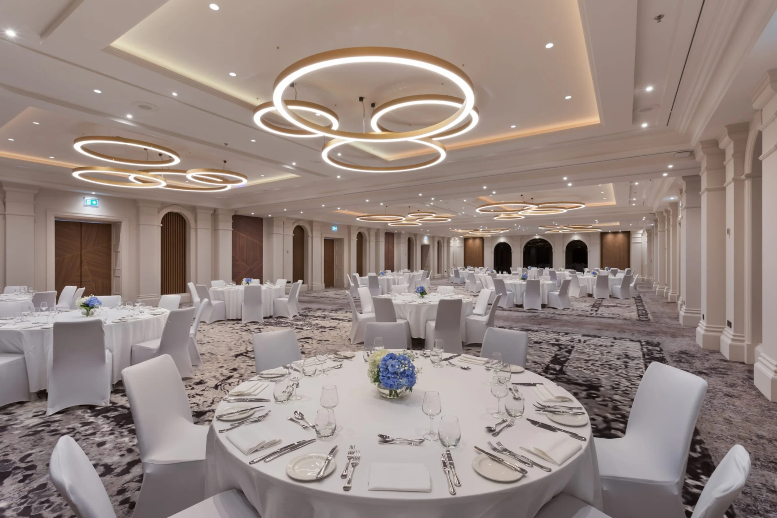Corporate ballroom event setup in Malta